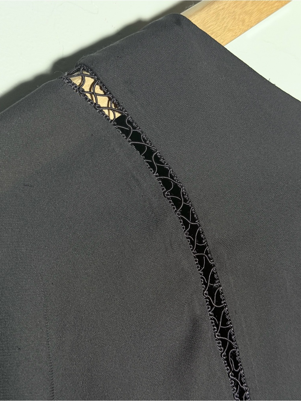 LoveShackFancy Charcoal Riffled Long-Sleeve Elastic-Waist Mini Dress XS NWT - Picture 3 of 11